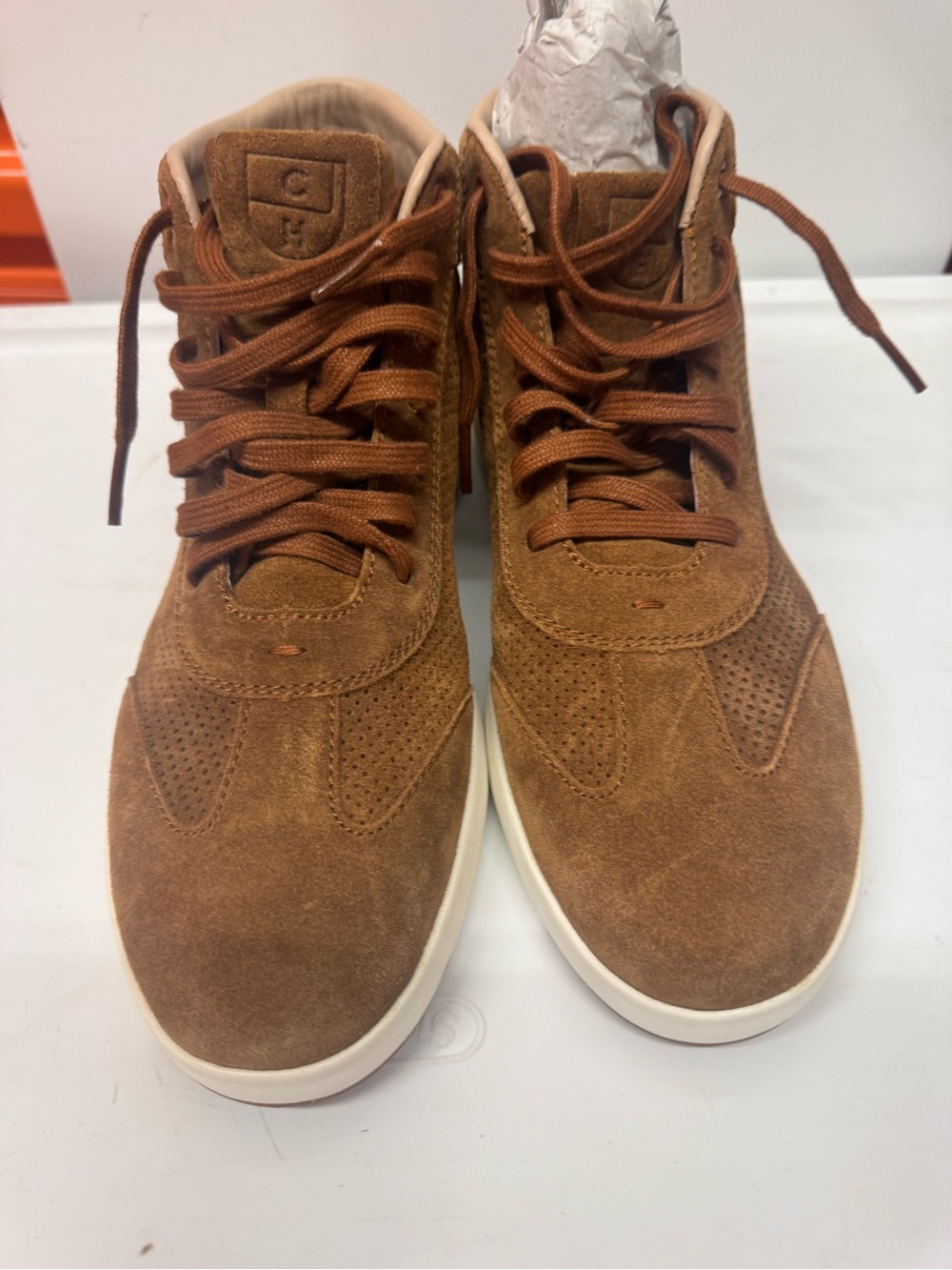 Cole Haan Women's GrandPro Suede Sneakers in Chestnut - Picture 3 of 8